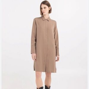 Grace Elements brown button down top size xl